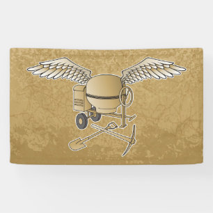 Banderoles Mélangeur en béton beige