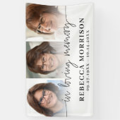 Banderoles Memorial 3 Photos Script Dans Mémoire Amoureuse (Vertical)