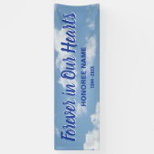 Banderoles Memorial Forever dans nos coeurs avec l'Arrière -  (Vertical)