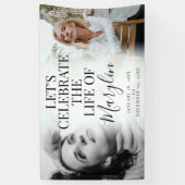 Banderoles Mémorial funéraire avant et après la photo (Vertical)