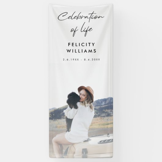 Banderoles Mémorial funéraire | Célébration informelle de la  (Vertical)
