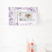 Banderoles Mémorial funéraire d'aquarelle violet Hydrangeas (Insitu)