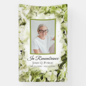 Banderoles Mémorial funéraire de la Fleur d'Hydrangea verte (Verticale)