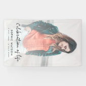 Banderoles Mémorial funéraire Photo moderne Célébration de la (Horizontal)