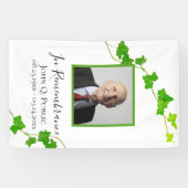 Banderoles Mémorial funéraire vert anglais Ivy Vine (Horizontal)