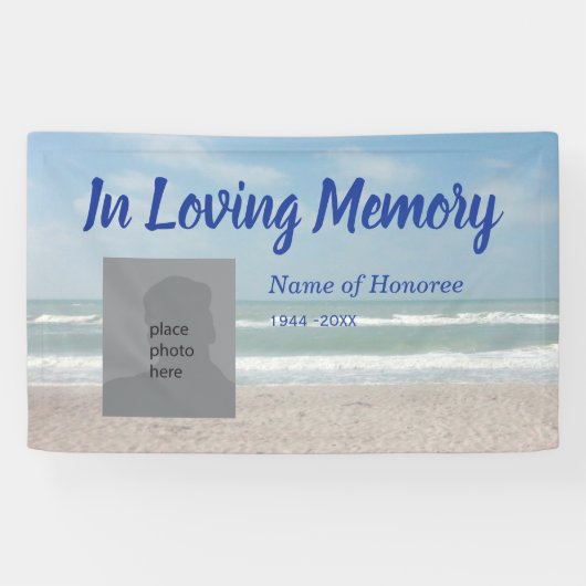 Banderoles Memorial In Loving Memory Ocean Scene (Horizontal)