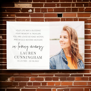 Banderoles Memorial Modern Elegant Simple Chic Photo
