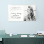 Banderoles Memorial Modern Elegant Simple Chic Photo (Salon professionnel)