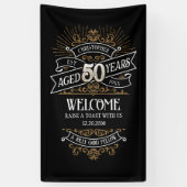 Banderoles Mens Funny Whiskey 50e anniversaire (Vertical)