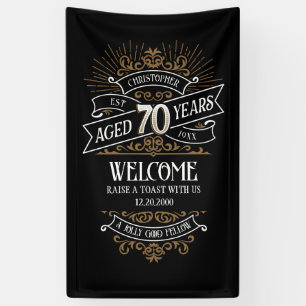 Banderoles Mens Funny Whiskey 70e anniversaire