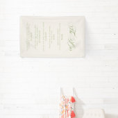Banderoles Menu de bar de mariage vert classique Décoration d (Insitu)