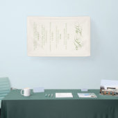 Banderoles Menu de bar de mariage vert classique Décoration d (Salon professionnel)