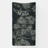 Banderoles Menu de bar floral rustique pour décoration de réc (Verticale)