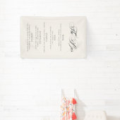 Banderoles Menu de réception de mariage classique en ivoire D (Insitu)