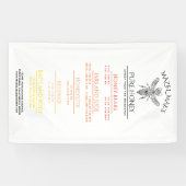 Banderoles Menu fait sur commande de miel de rucher (Horizontal)