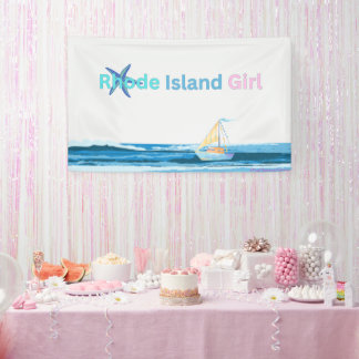 Banderoles Mer rose bleu Rhode Island