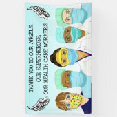 Banderoles Merci à nos travailleurs de la santé (Vertical)