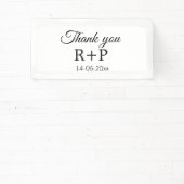 Banderoles Merci ajouter le nom du couple date de texte de la (Insitu)