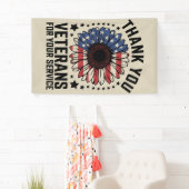 Banderoles Merci Anciens combattants Tournesol Jour des ancie (En situation)