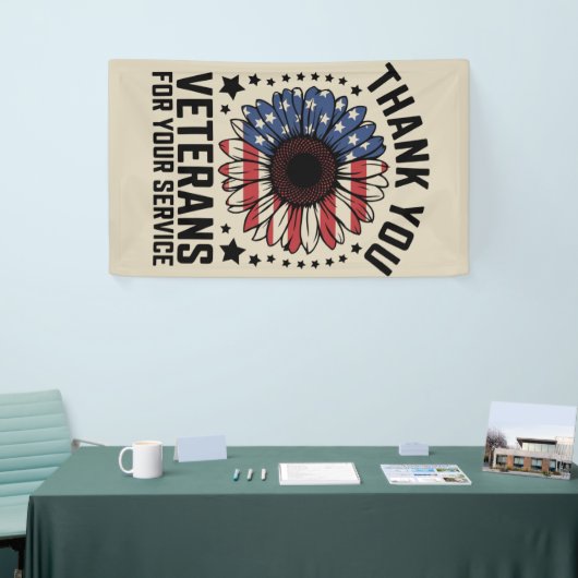 Banderoles Merci Anciens combattants Tournesol Jour des ancie (Salon professionnel)