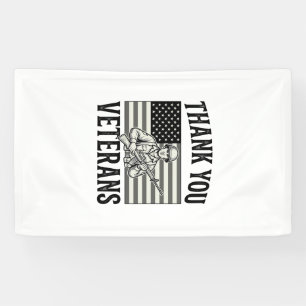 Banderoles Merci aux vétérans Vintage Flag Soldat Chemise Des
