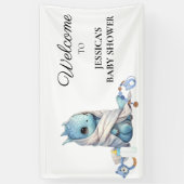 Banderoles Merci de Baby shower Blue Dragon (Vertical)