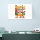 Banderoles Merci de donner un Citrouille croisé (Salon professionnel)