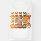 Banderoles Merci de donner un Citrouille croisé (Vertical)