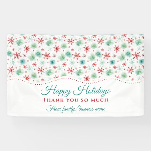 Banderoles Merci de Noël (Horizontal)