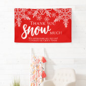 Banderoles Merci de Noël Snow (En situation)