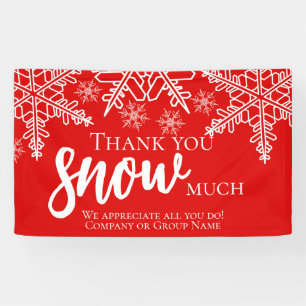 Banderoles Merci de Noël Snow