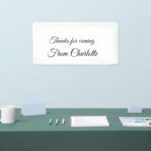 Banderoles merci de venir ajouter un message texte (Salon professionnel)