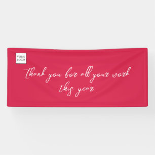 Banderoles Merci des jours fériés de l'employé rouge :