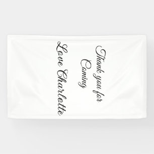 Banderoles merci d'être venu nom du destinataire message text