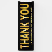 Banderoles Merci en or avec texte personnalisé (Vertical)