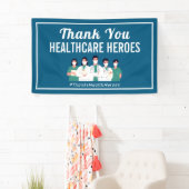 Banderoles Merci Héros en soins de santé Infirmiers (En situation)