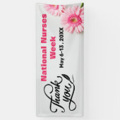 Banderoles Merci Pink Daisy Semaine nationale des infirmières (Vertical)