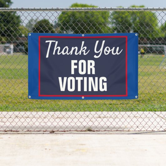 Banderoles Merci pour l'élection de 2020 (En situation)