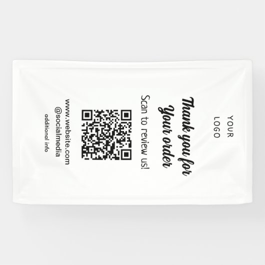 Banderoles Merci pour l'examen de la commande Logo de notre e (Horizontal)