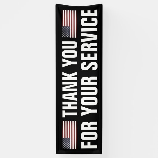 Banderoles Merci pour votre service affiche patriotique améri (Vertical)
