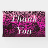 Banderoles Merci torsades roses (Horizontal)