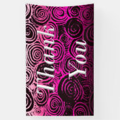 Banderoles Merci torsades roses (Vertical)