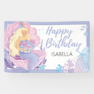 Banderoles Mermaid Anniversaire Aventure Soft Lavender Blue