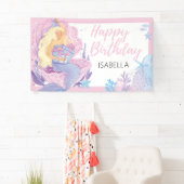 Banderoles Mermaid Anniversaire Aventure Soft Rose (En situation)