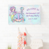 Banderoles Mermaid Sea Life | Fête d'anniversaire avec âge pe (En situation)