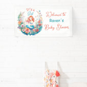 Banderoles Mermaid Thème Floral Baby shower de fille (Insitu)