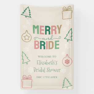 Banderoles Merry & Bride Noël Shower Nuptial