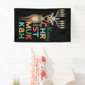 Banderoles Merry Christmukkah Reindeer (En situation)