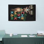 Banderoles Merry Christmukkah Reindeer (Salon professionnel)