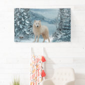 Banderoles Merveilleux loup blanc (En situation)